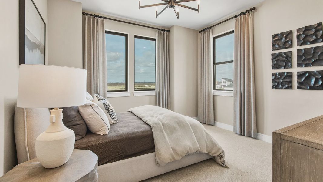 Furnished interior in a model home at Bridgeland Central in Cypress (Image 6).