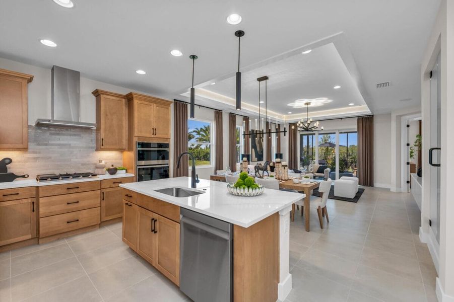 Furnished interior in a model home at Reflection Villas at Watercolor Place in Bradenton (Image 95).