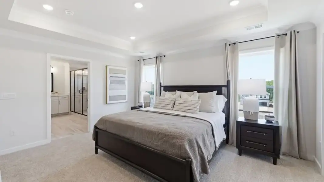 Furnished interior in a model home at Spring Ridge Reserve in Anderson (Image 36).