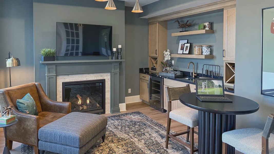 Furnished interior in a model home at The Courtyards at Lake Davidson in Mooresville (Image 25).
