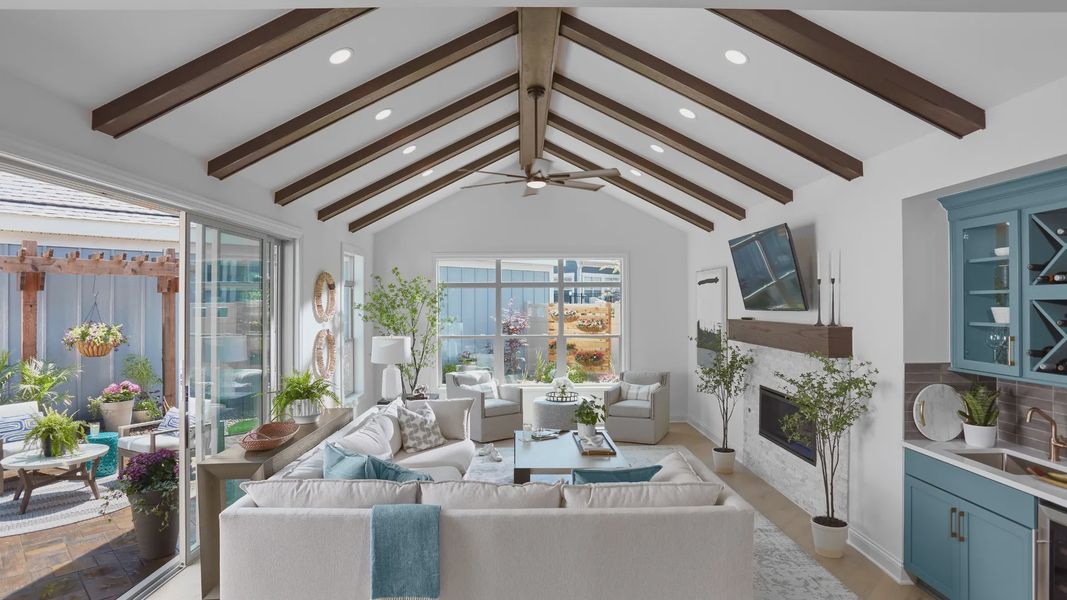 Furnished interior in a model home at The Courtyards at Holly Springs in Canton (Image 5).