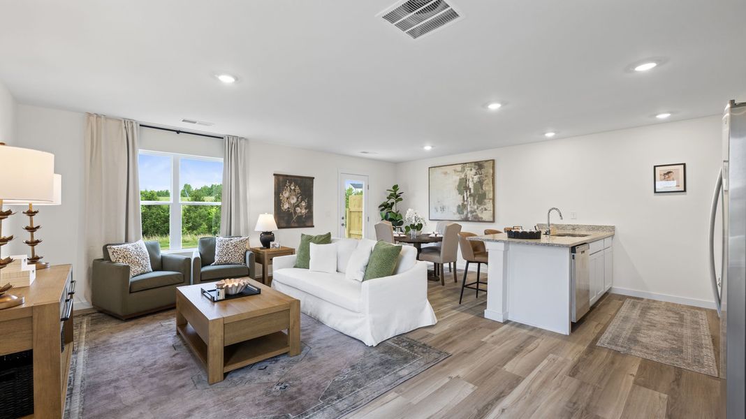 Furnished interior in a model home at Owensby Farms Townhomes in Dayton (Image 8).