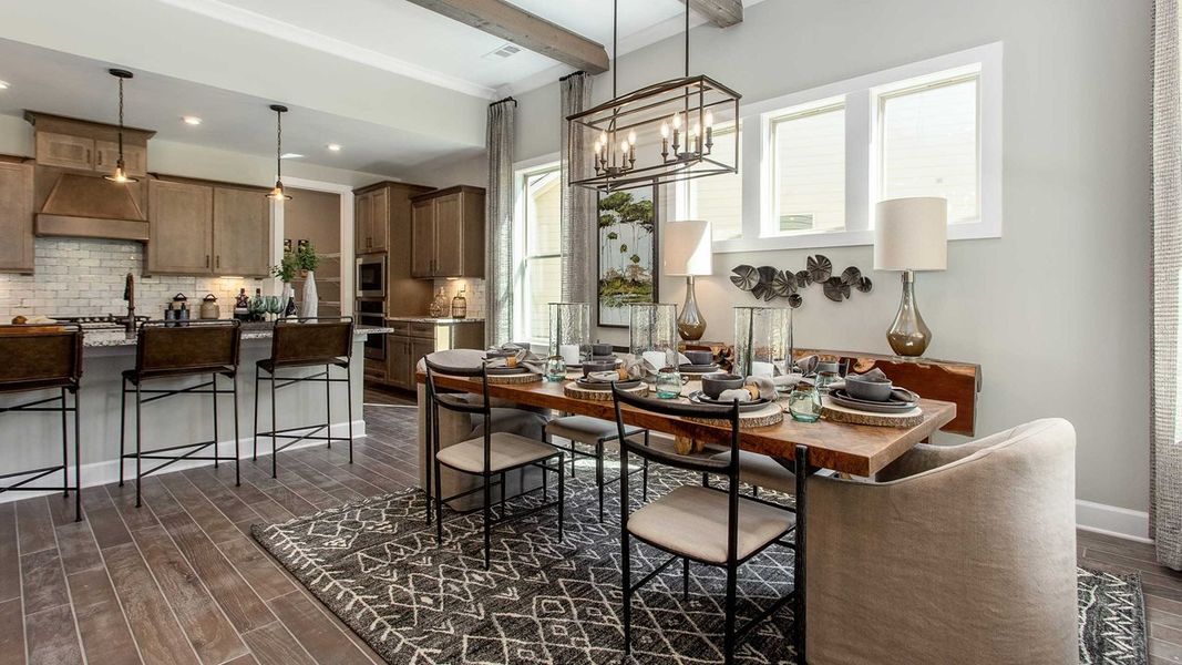Furnished interior in a model home at The Ponds in Summerville (Image 17).