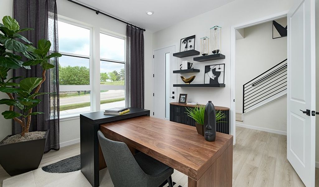 Furnished interior in a model home at Cityscape at Dove Valley in Centennial (Image 8).