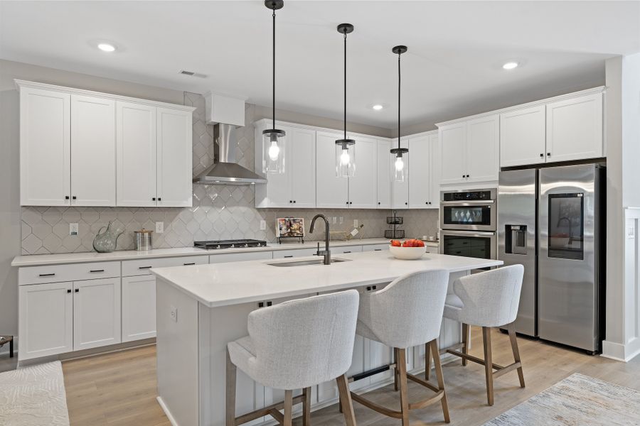 Furnished interior in a model home at Landing at Clemson Marina in Seneca (Image 3).