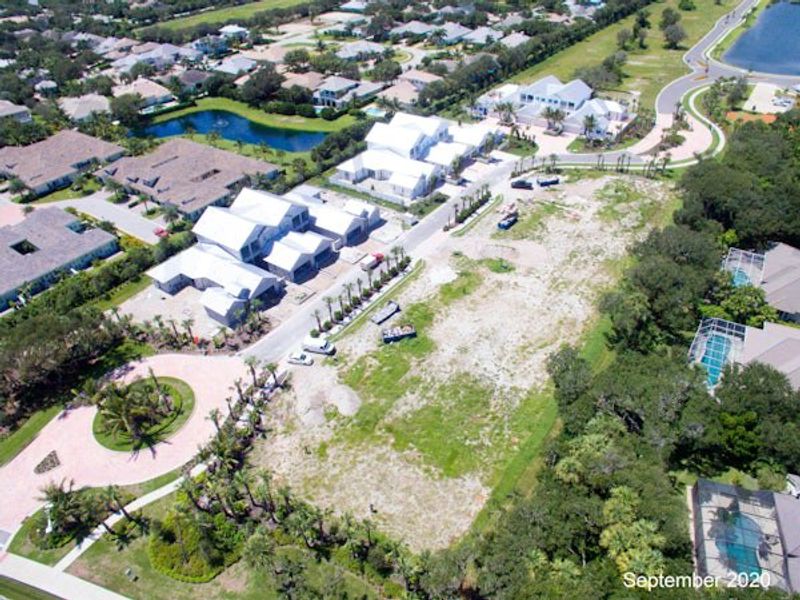 Aerial view of the The Strand community in Vero Beach, FL, showing layout and nearby surroundings (Image 50).