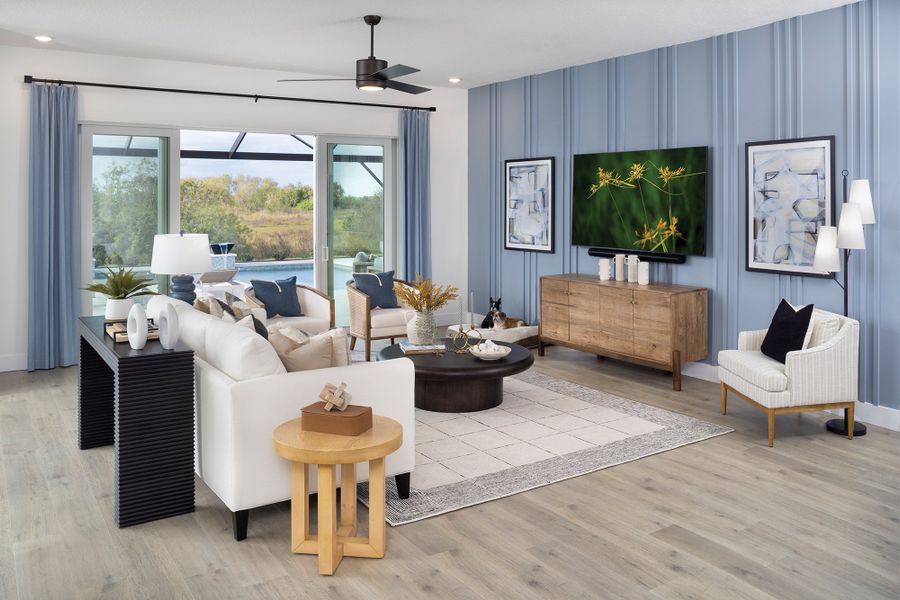 Furnished interior in a model home at Palmera Wellen Park - Classic Series in Venice (Image 12).