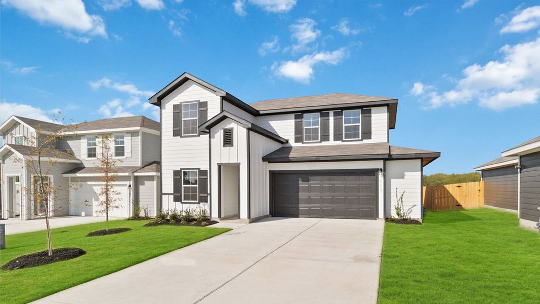 Front exterior of a home in the Talavera community, located in Kyle, TX (Image 5).