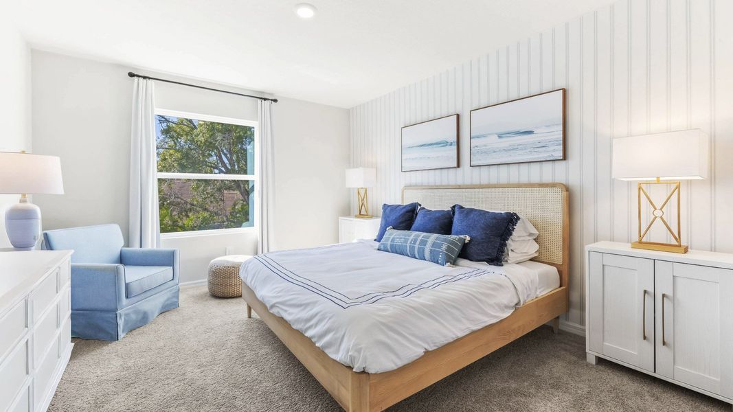 Furnished interior in a model home at The Gardens at Bay Street in Sarasota (Image 12).