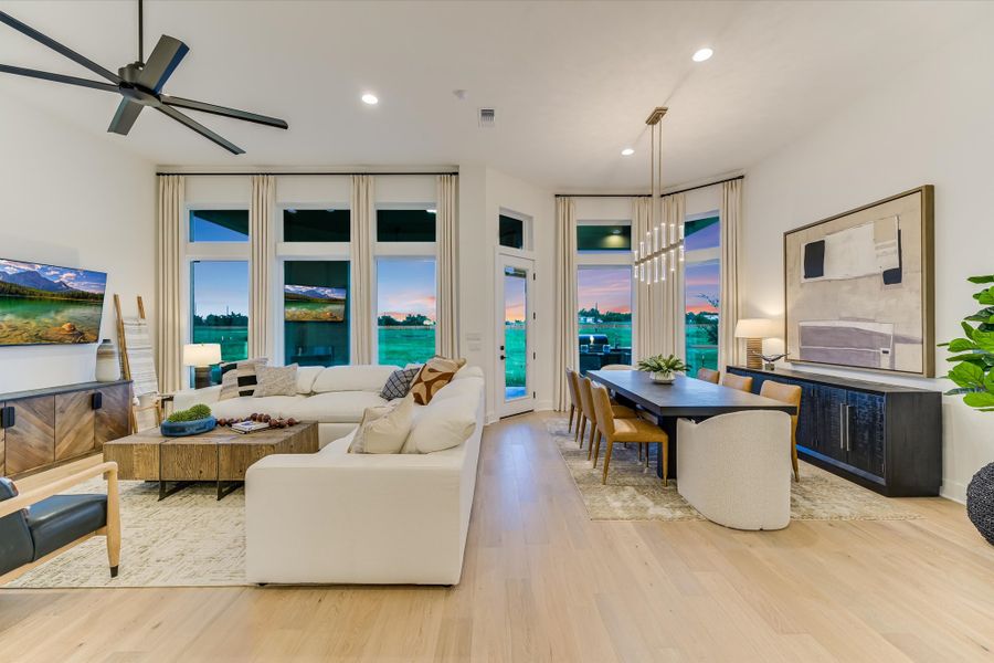 Furnished interior in a model home at Scofield Farms Estates in Georgetown (Image 9).
