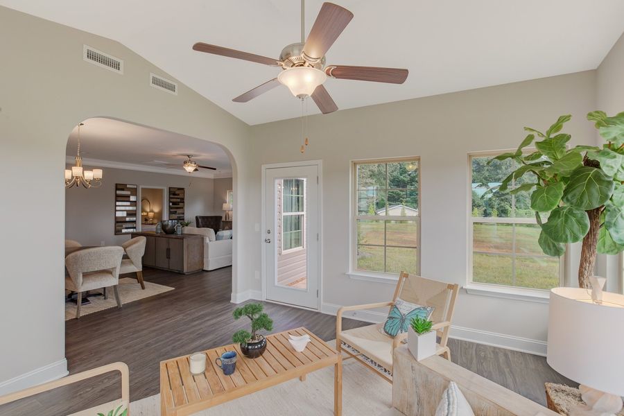 Furnished interior in a model home at Sullivans Reserve in Walkertown (Image 6). Furnished interior in a model home at Sullivans Reserve in Walkertown (Image 6).