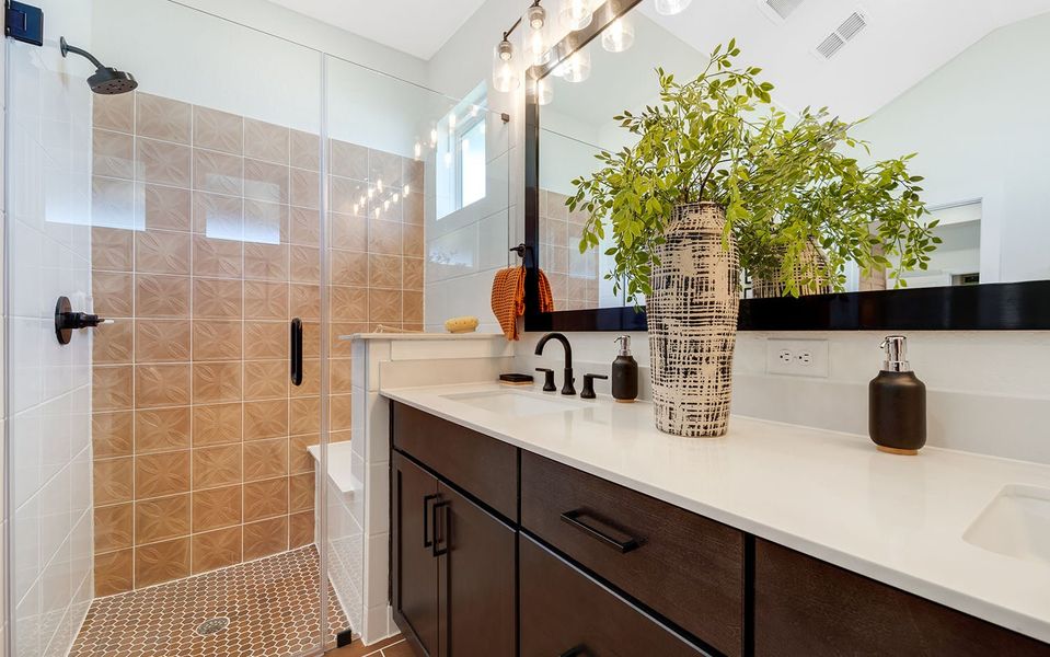 Furnished interior in a model home at The Woodlands at Medina Hills in Mico (Image 21). Furnished interior in a model home at The Woodlands at Medina Hills in Mico (Image 21).