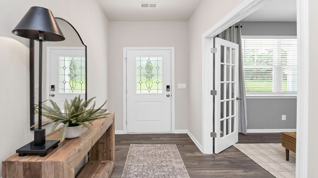 Furnished interior in a model home at Leatherstone in Blythewood (Image 19).