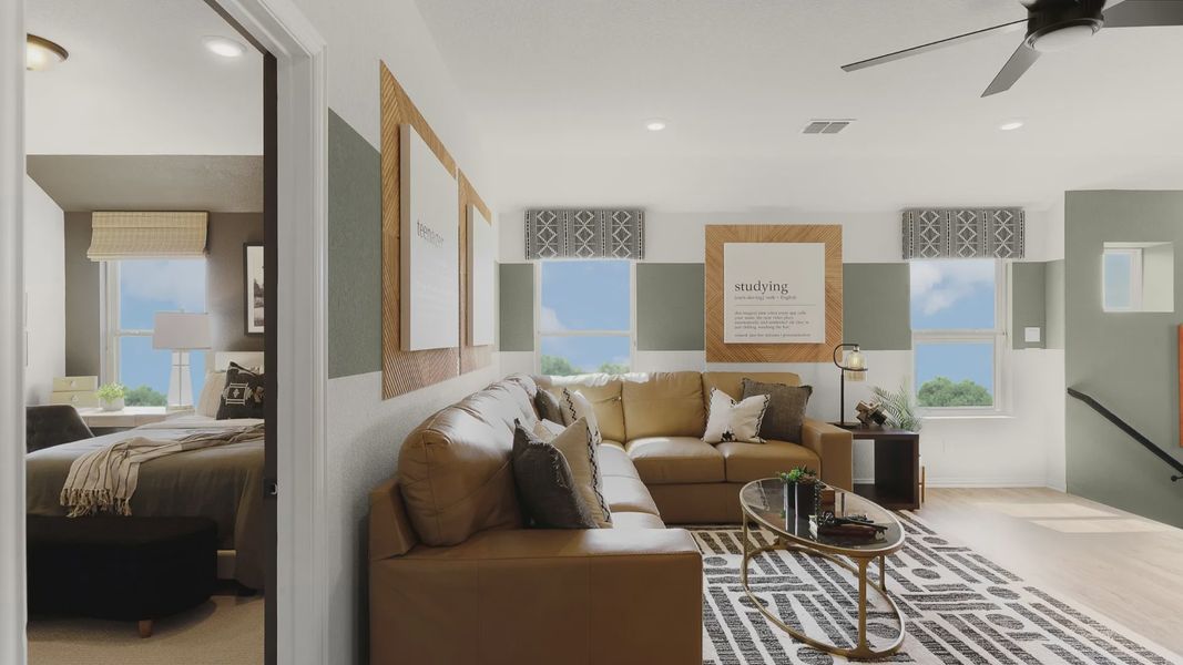 Furnished interior in a model home at Stream Waters in Seguin (Image 32). Furnished interior in a model home at Stream Waters in Seguin (Image 32).