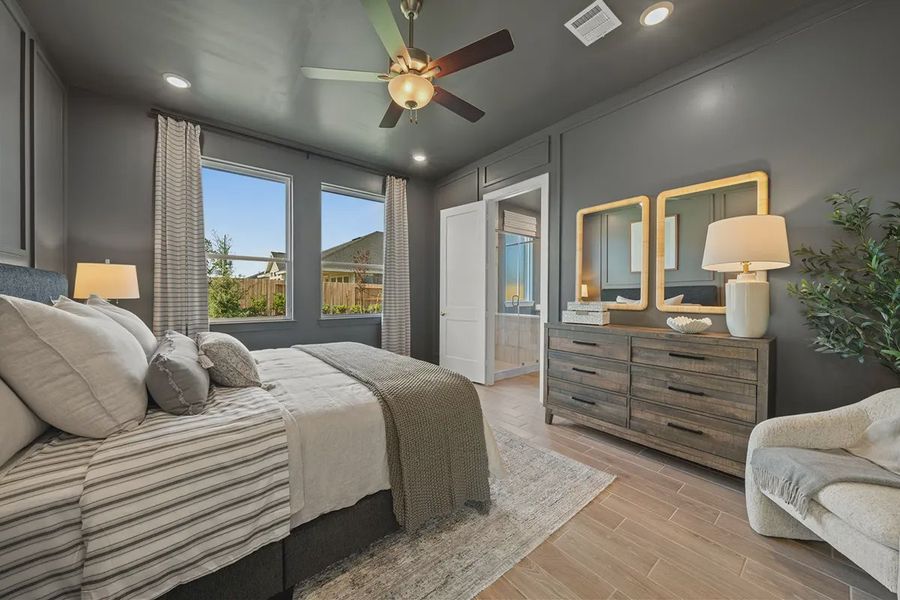 Furnished interior in a model home at Attwater 55s in Waller (Image 8). Furnished interior in a model home at Attwater 55s in Waller (Image 8).