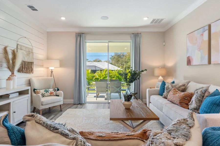 Furnished interior in a model home at Sebastian Highlands in Sebastian (Image 28).
