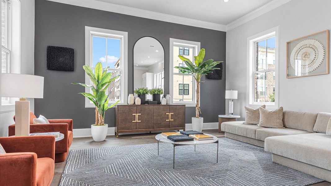 Furnished interior in a model home at Addison Grove in Addison (Image 27).