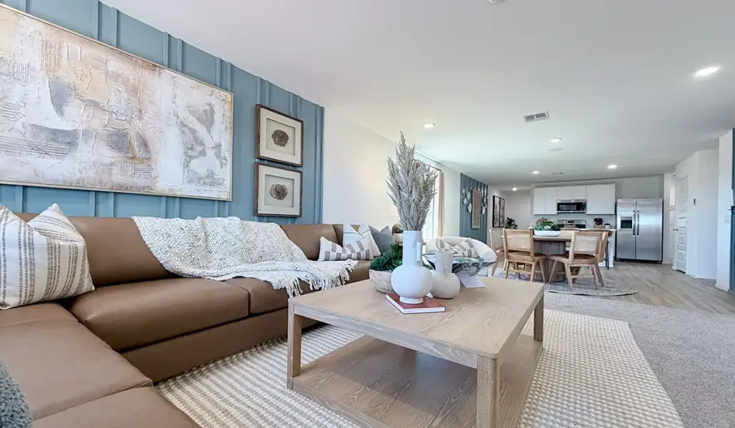 Furnished interior in a model home at Red Rock Village in Red Rock (Image 34).