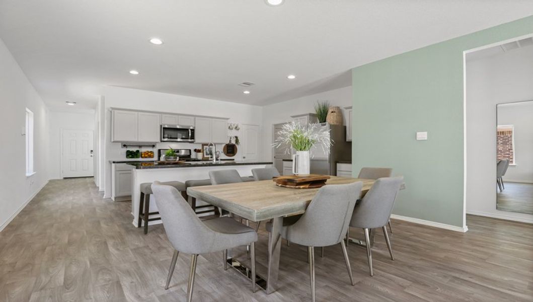 Furnished interior in a model home at Breckenridge Forest in Spring (Image 29).