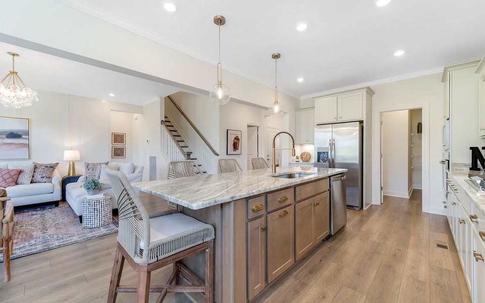 Furnished interior in a model home at The Retreat at Norman Farm in Hendersonville (Image 18).
