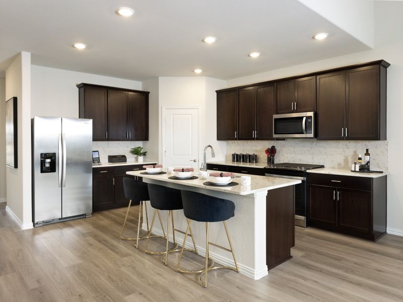 Enjoy having company sit at the island while you cook