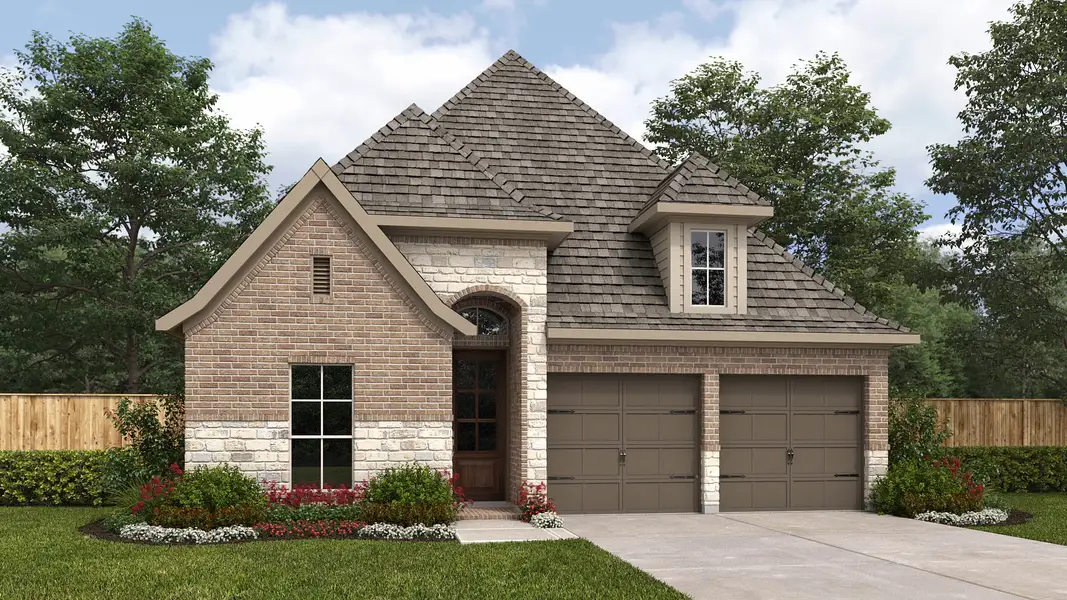 Front exterior of a home in the Everly 50' community, located in Hockley, TX (Image 17).