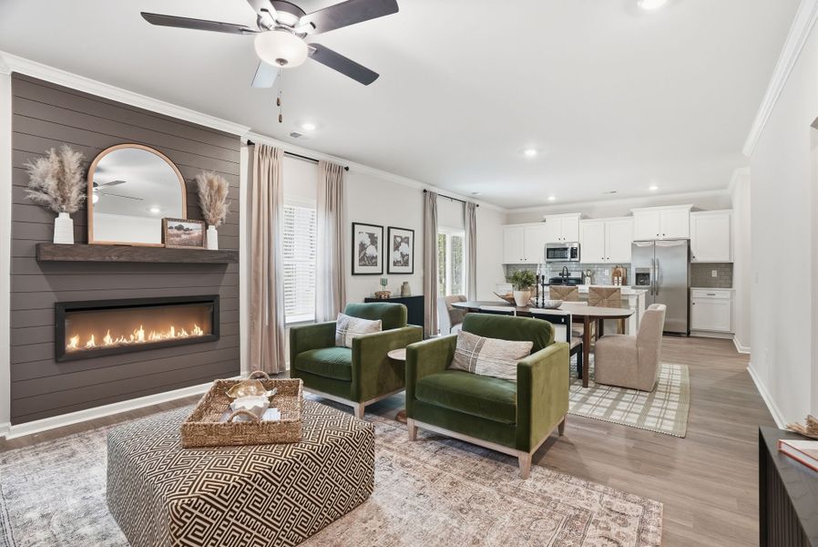 Furnished interior in a model home at Broadway Lake in Anderson (Image 34).