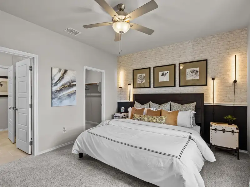 Furnished interior in a model home at Applewhite Meadows in San Antonio (Image 11).