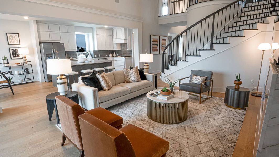 Furnished interior in a model home at The Villages at Charleston in Glenn Heights (Image 7).