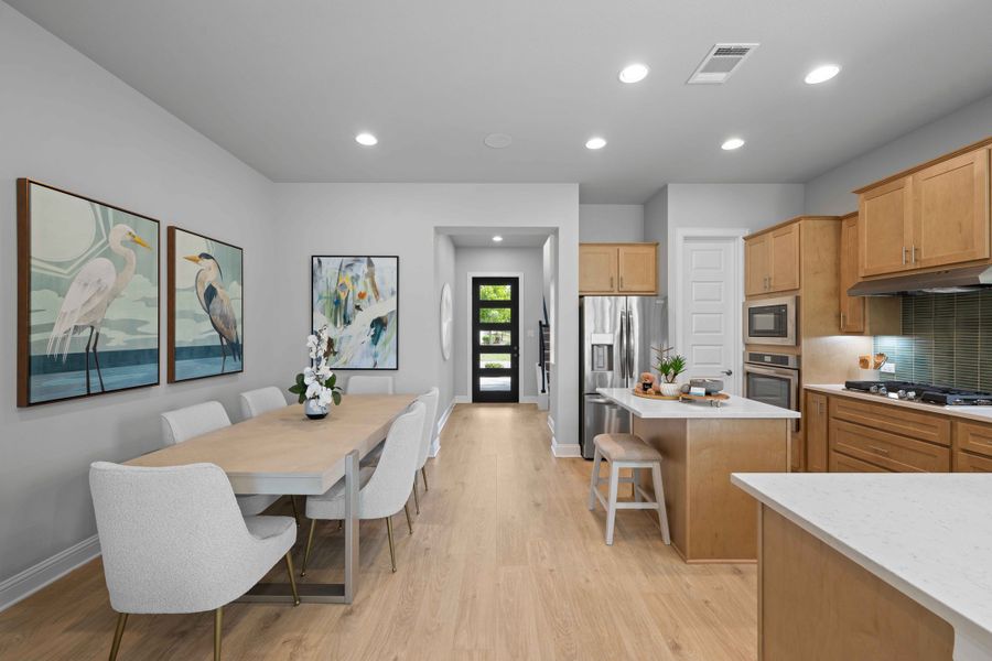 Furnished interior in a model home at Cross Creek in Cedar Park (Image 8).