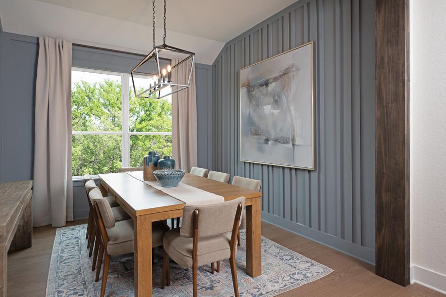 Furnished interior in a model home at Sunday Creek at Kinder Ranch in San Antonio (Image 7).