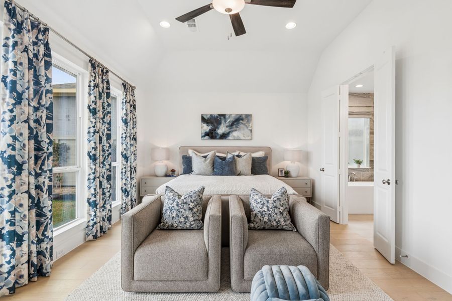 Furnished interior in a model home at Landmark in Denton (Image 31).