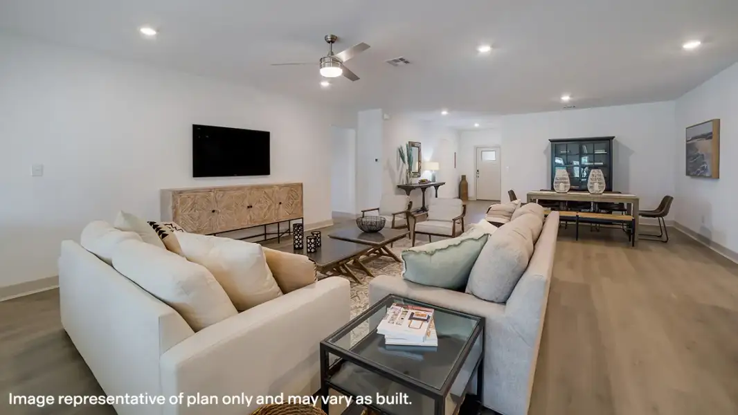 Furnished interior in a model home at Hickory Ridge Estates in Elmendorf (Image 3).