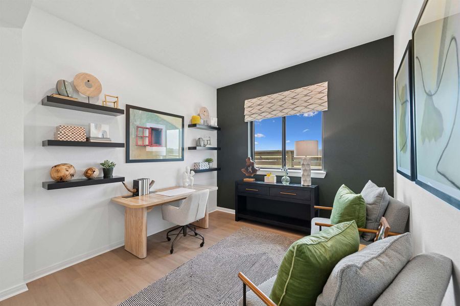 Furnished interior in a model home at Austin Point in Richmond (Image 4).