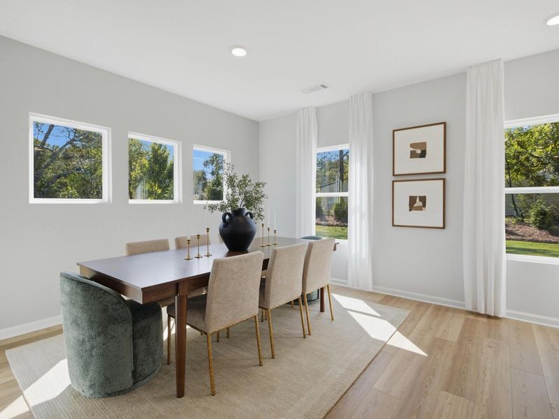 Furnished interior in a model home at Greene Farm in Cartersville (Image 9).
