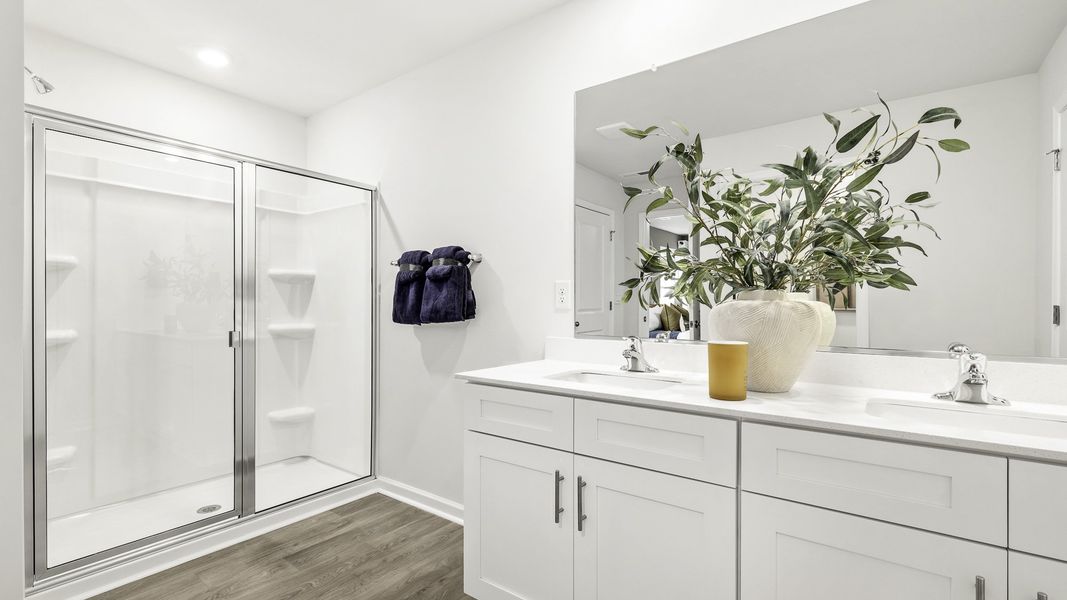 Furnished interior in a model home at Willow Mill in Thomasville (Image 17).