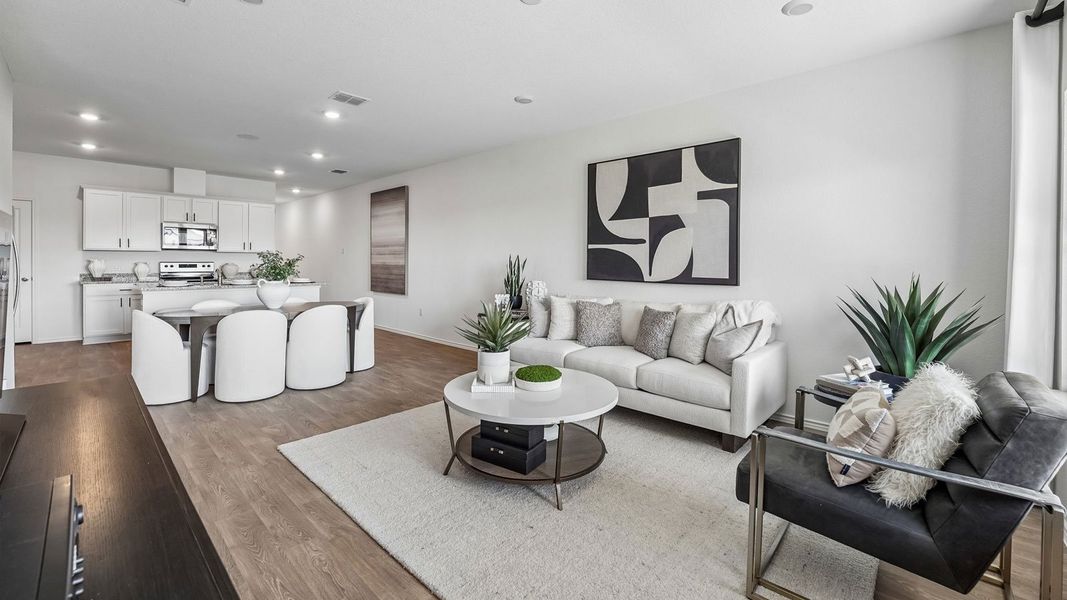 Furnished interior in a model home at Palomino in Manor (Image 10).