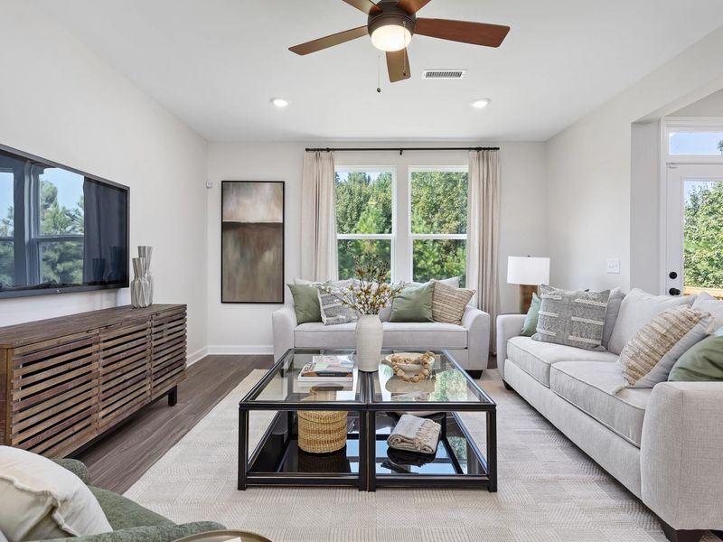 Furnished interior in a model home at Woodland Crossing in Zebulon (Image 25). Furnished interior in a model home at Woodland Crossing in Zebulon (Image 25).