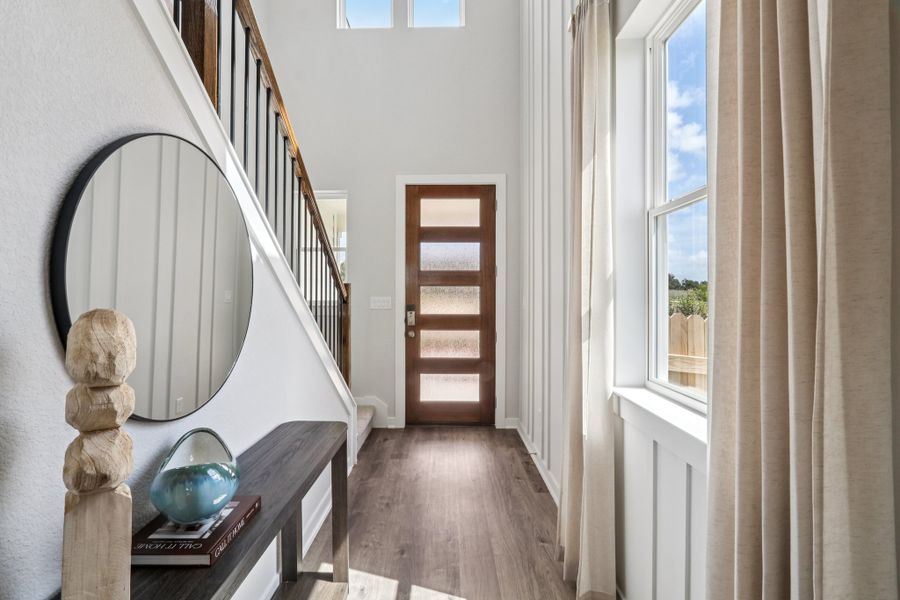 A staircase in a house. A staircase in a house.