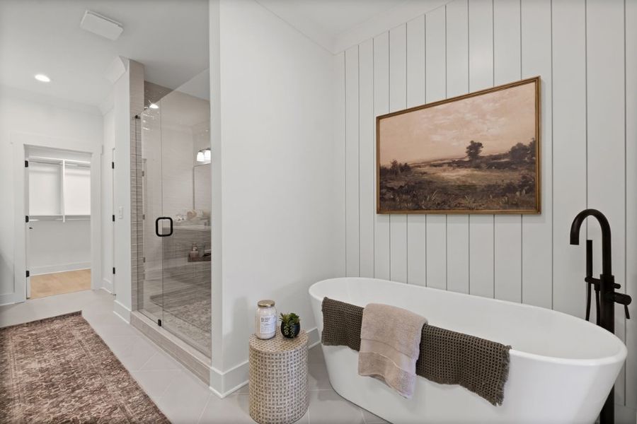 Furnished interior in a model home at The Heritage at Farmer’s Crossing in Ball Ground (Image 8).