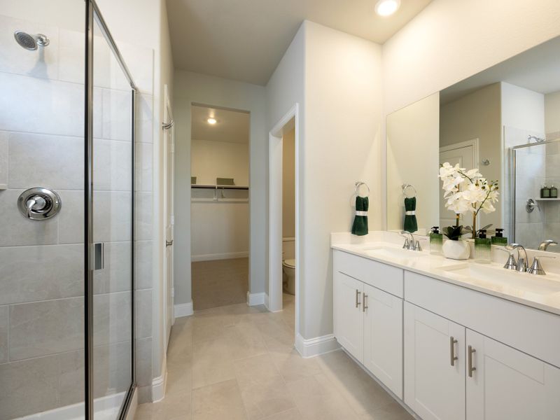 Furnished interior in a model home at Parks at Foster Crossing - Signature Series in Anna (Image 10). Furnished interior in a model home at Parks at Foster Crossing - Signature Series in Anna (Image 10).