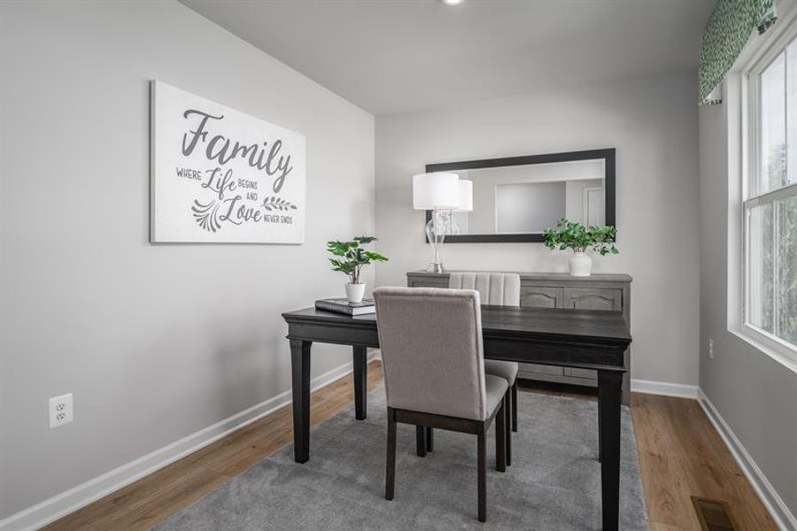 Have the home office or reading nook you've been looking for with a 1st floor flex space. Have the home office or reading nook you've been looking for with a 1st floor flex space.