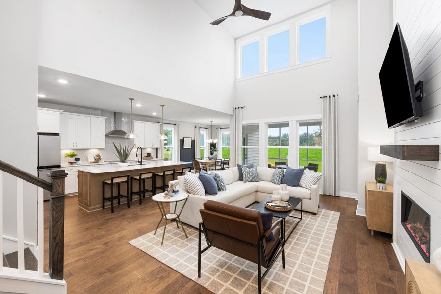 Furnished interior in a model home at The Oaks in Goose Creek (Image 7).