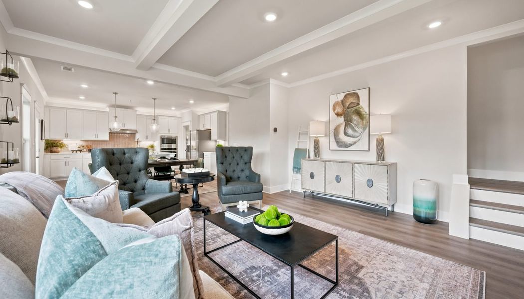 Furnished interior in a model home at Greenefield in Cartersville (Image 26).
