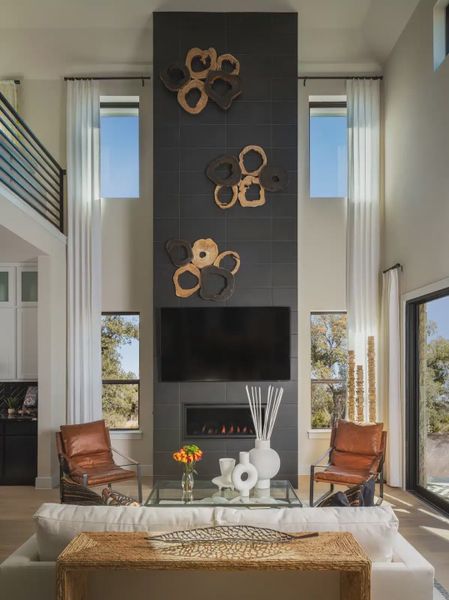 Furnished interior in a model home at Parmer Ranch in Georgetown (Image 8).