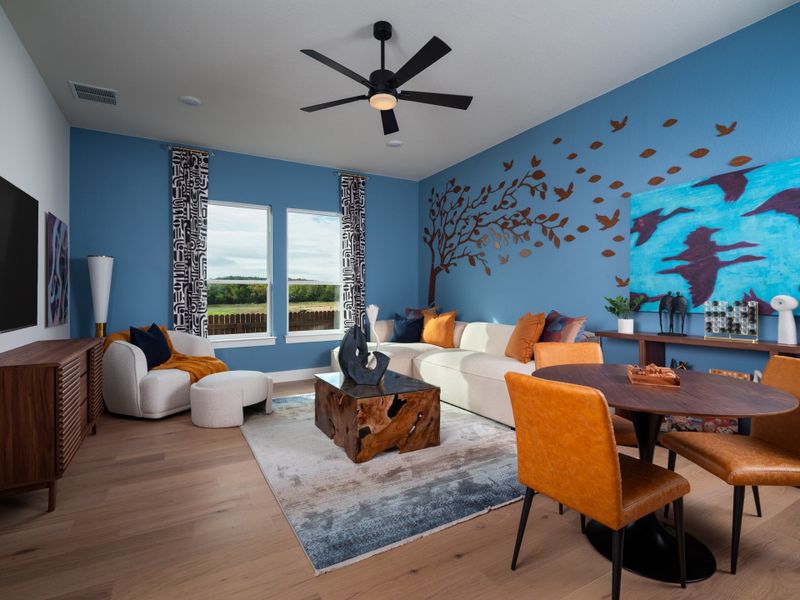 Furnished interior in a model home at Santa Rita Ranch in Liberty Hill (Image 27). Furnished interior in a model home at Santa Rita Ranch in Liberty Hill (Image 27).