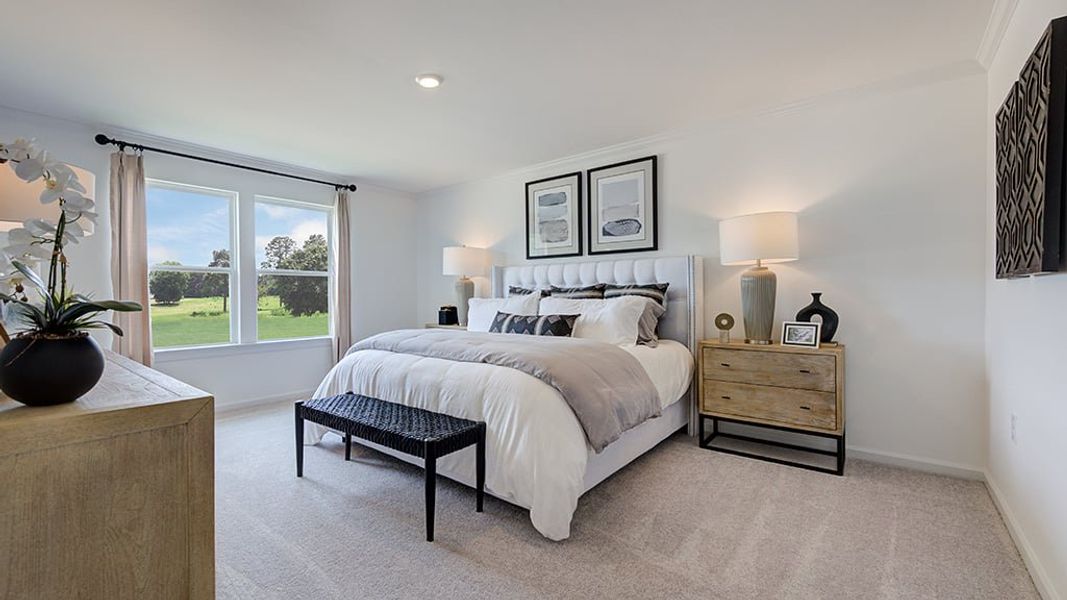 Furnished interior in a model home at Camden Townes in Angier (Image 4).