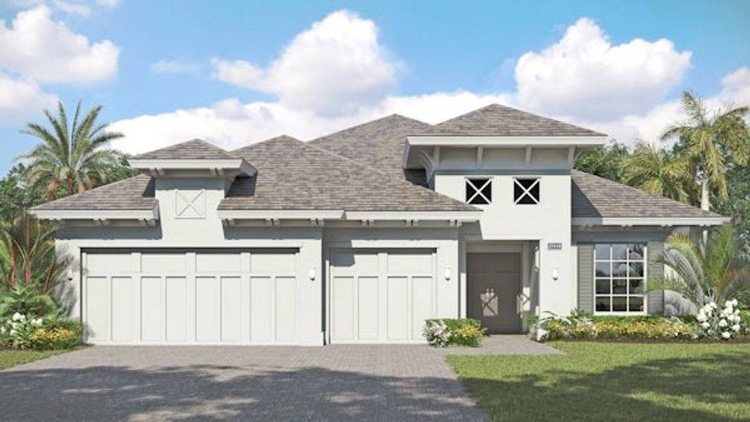 Front exterior of a home in the Lucaya Pointe community, located in Vero Beach, FL (Image 35).