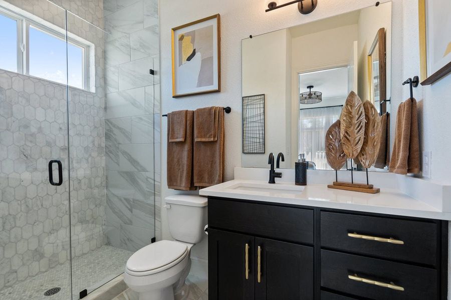 Furnished interior in a model home at Sauls Ranch in Round Rock (Image 26). Furnished interior in a model home at Sauls Ranch in Round Rock (Image 26).