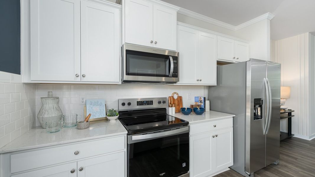 Furnished interior in a model home at Townes at Asbury in Atlanta (Image 24).